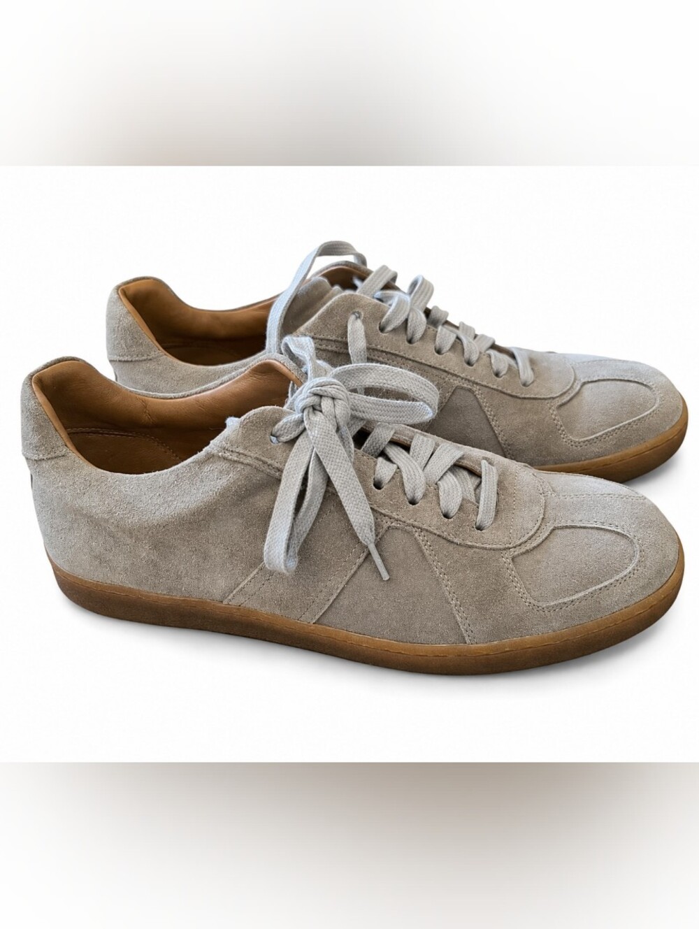 Lactae Hevea Men’s EU 41 Gray Suede Low Top Sneakers Gum Sole